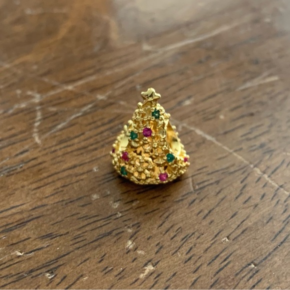 NWOT Glitter Christmas Tree Charm Sterling Silver 925 - Picture 3 of 11